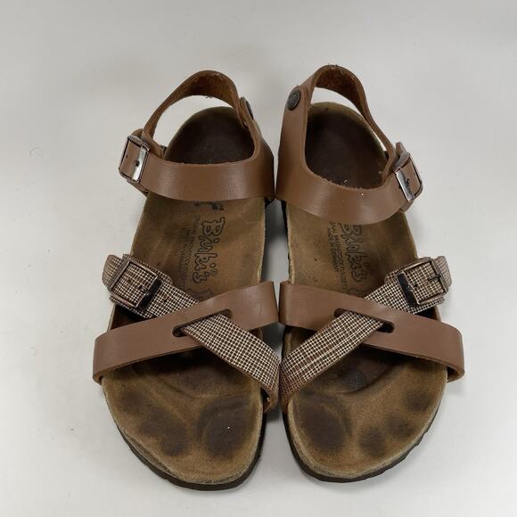 Birkenstock Birkis Ankle Strap Sandals Womens Size 37/ 6 Brown Leather Narrow - Picture 10 of 10